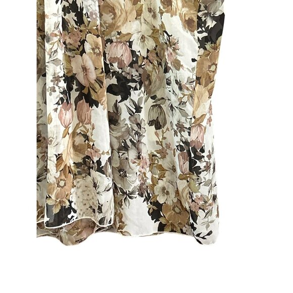 Vintage Caren Sport Bohemian Floral Smocked Mock Neck  Blouse 2X Fairy Y2K 1990s - Picture 2 of 5